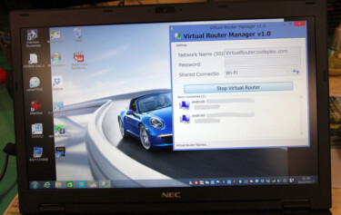 Virtual RooterでノートPCをアクセスポイント化